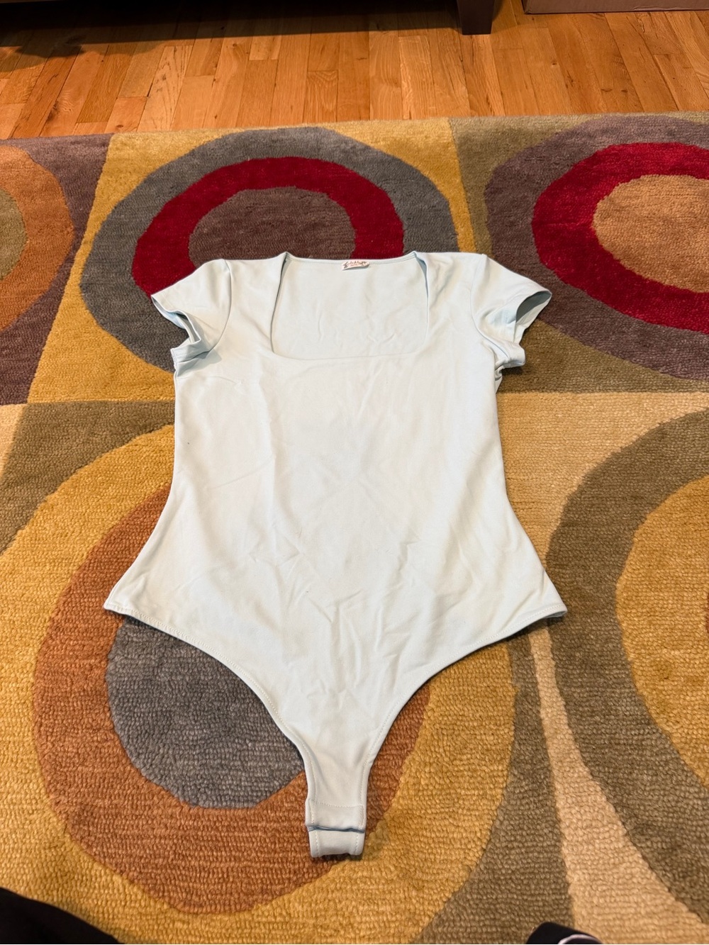 Intimately Free People Square Eyes Bodysuit Square Neck Mint Green Size Large